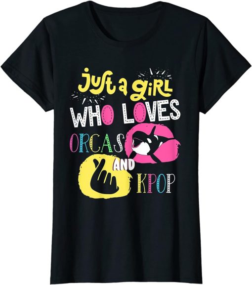 Just A Girl Who Loves Orcas And Kpop T-Shirt