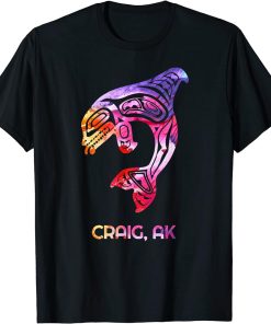 Tribal Craig AK Orca Killer Whale Native American T-Shirt