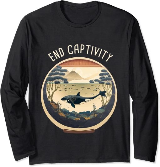 Orca End Captivity Free The Orcas Marine Protection Activist Long Sleeve T-Shirt