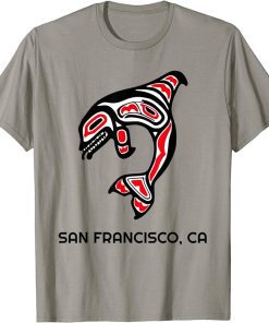 San Francisco, California Native American Orca Killer Whale T-Shirt