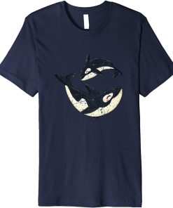 Men Women Happy Orcas Killer Whale Cute Orca Lover Premium T-Shirt