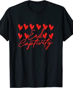 Funny End Captivity Valentine"s Day Design T-Shirt